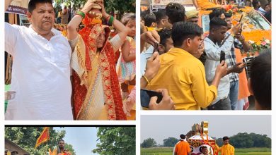 Photo of कलश यात्रा में उमड़ा जनसैलाब,जयघोष से गूंजा रामपुर खागल गांव